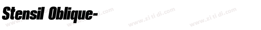 Stensil Oblique字体转换